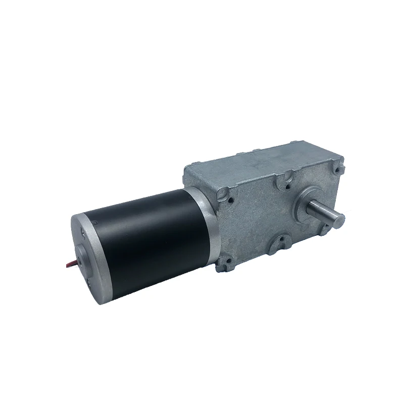Motore riduttore a vite senza fine personalizzabile 12V 24V 100RPM 30RPM 100W 38W 200W per motoriduttore ad angolo retto agricolo