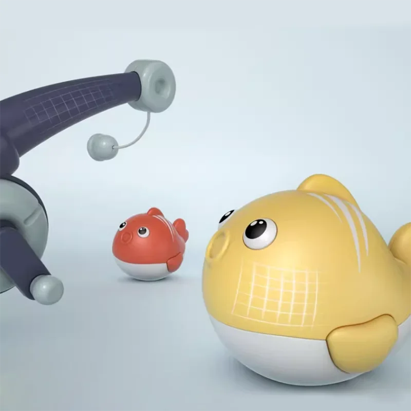 مجموعة من 5 قطع من ألعاب الصيد المغناطيسية، مجموعة ألعاب لعب مائية حمام الطفل مع شبكة، لعبة تعليمية تعليمية للأطفال الصغار