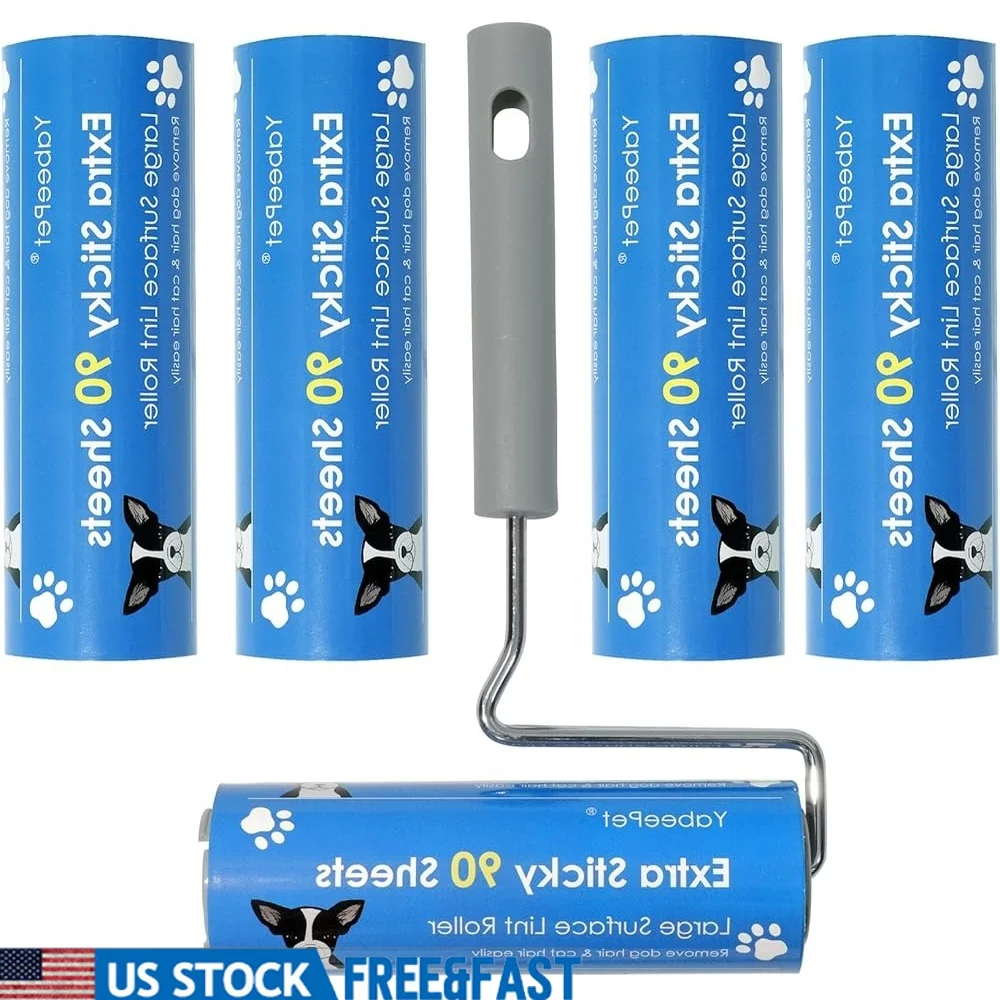 

Большой липкий валик для ворса, 450 листов, ручной инструмент для удаления шерсти домашних животных, домашняя одежда, чистка мебели