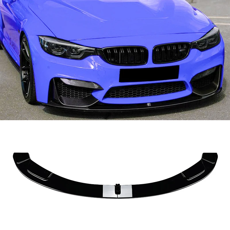 

Front Bumper Lip Spoiler Splitter For BMW 3Series 4Series M3 M4 F80 F81 F82 F83 2015-2020 Tuning Body kits ABS Glossy black