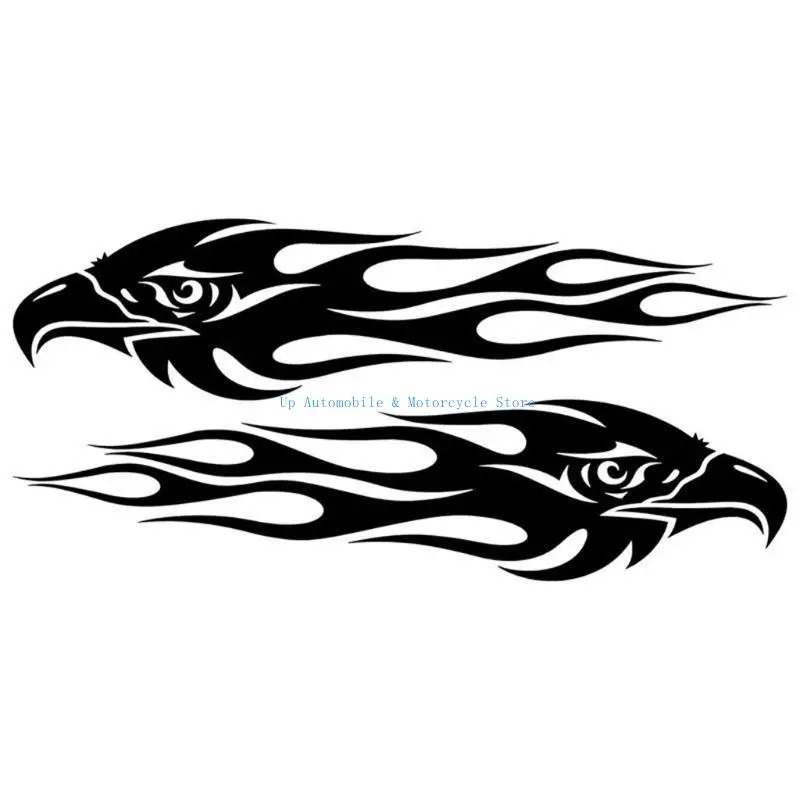 

270E Set of Flame Decal Sticker on Motorcycle Auto Body Styling Label DIY