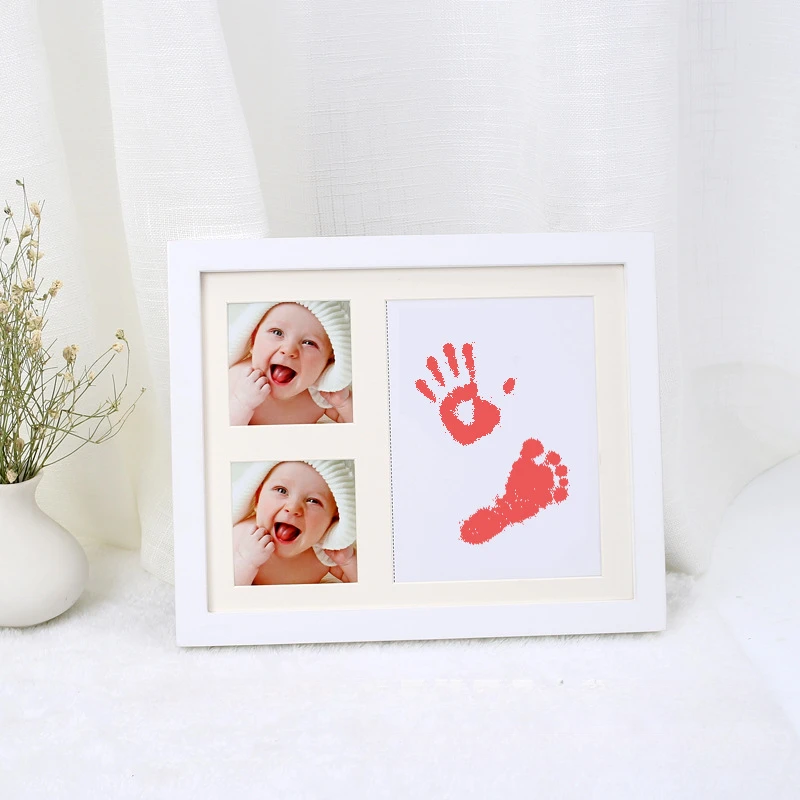 DIY Newborn Growth Souvenir Baby Hand and Foot Ink Commemorative Photo Frame Children's Day Birthday Creative  Present  Gifts