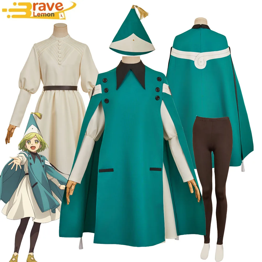 Coco Cosplay mujer fantasía vestido capa sombrero disfraz Anime taller mágico de sombrero puntiagudo Disfraz para Halloween carnaval fiesta traje
