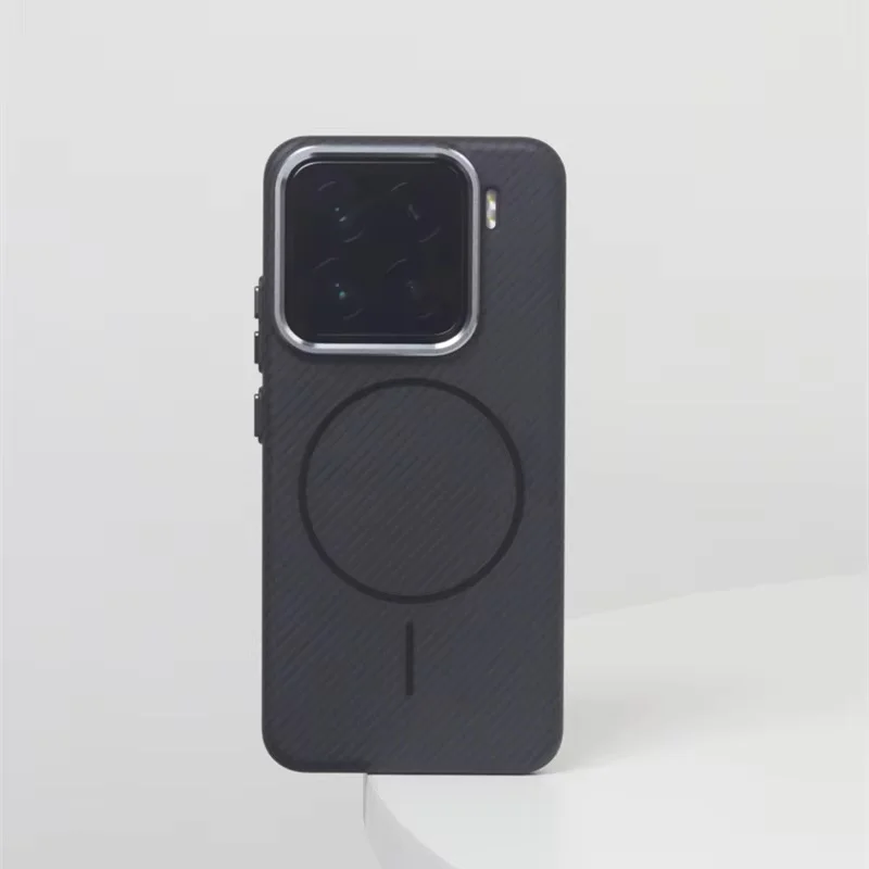 

Alloy Lens Carbon Fibre Texture MagSafe Phone Case for Xiaomi Mi 15 Pro Mi 15 Ultra Mi 14 pro Magnetic Wireless Charging Cover