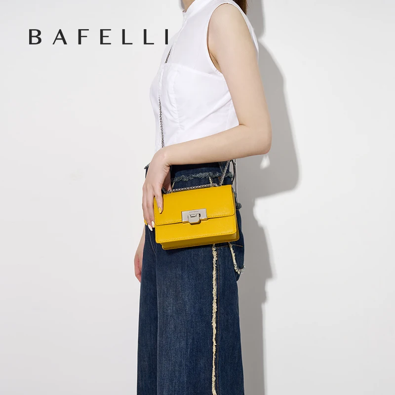 BAFELLI 2023 WOMEN'S HANDBAG NEW BOXY CLASSICAL CHAIN BAG CROSSBODY SHOULDER FASHION STYLISH MINI SIZE PURSE CASUAL TRENDING