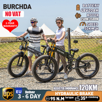 BURCHDA R5PRO 1500W Adults Electric Bicycle 48V20AH Lithium Battery 26 Inch 4.0 Fat tire Road E Bike Snow Electric Bikes New