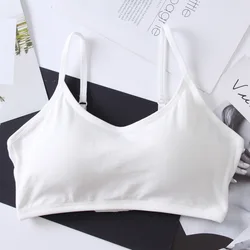 Cotton Bra for Women Fixed Pads Sports Shockproof Underwear Seamless Solid Back Closure Female Lingerie