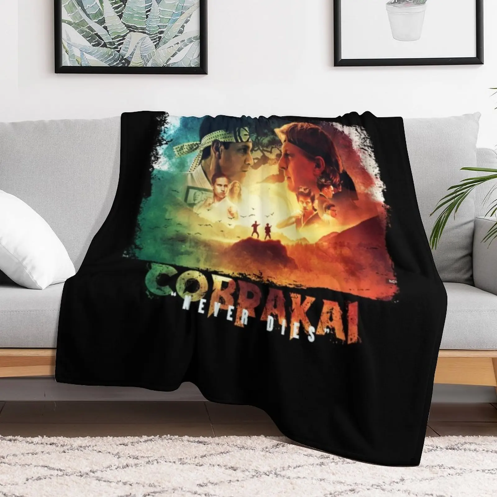 Cobra Kai cobra kai fight Throw Blanket Cute Warm For Baby Blankets