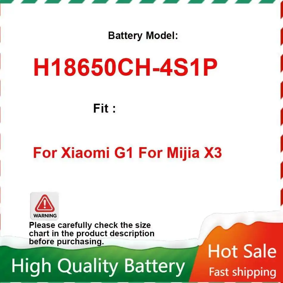 

Robotic Vacuum Cleaner Battery H18650CH-4S1P Reliable Replacement 2600Mah For Xiaomi G1 Mijia X3