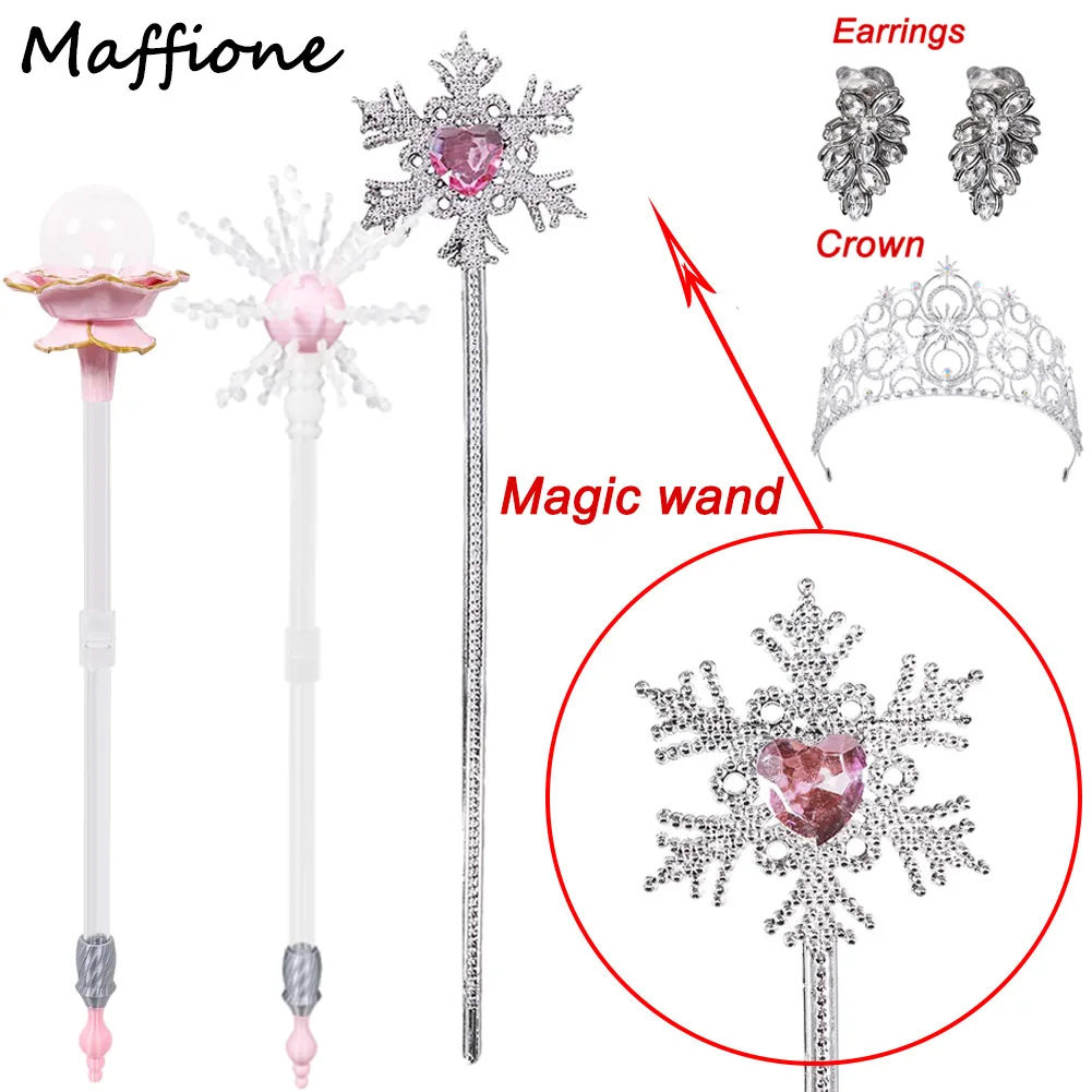 Glinda Cosplay Bacchetta magica Film Malvagio Travestimento Fantasia Orecchini Magicwand Accessori per costumi Donna Puntelli di Halloween Regali