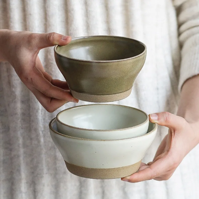 340ML Japanese Style Ceramics Rice Bowl Sushi Ramen Bowl Kitchen Soup Bowls Dining Room Salad Bowl Hotel Breakfast Tableware