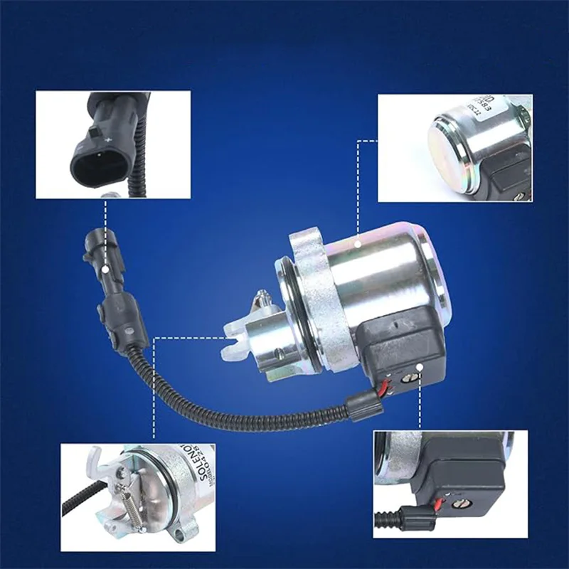 

04287583 Соленоид отключения топлива (2 контакта) 12 В для двигателя Deutz 1011 2011 F3L F3M TDC2011L4 Электромагнитный клапан остановки