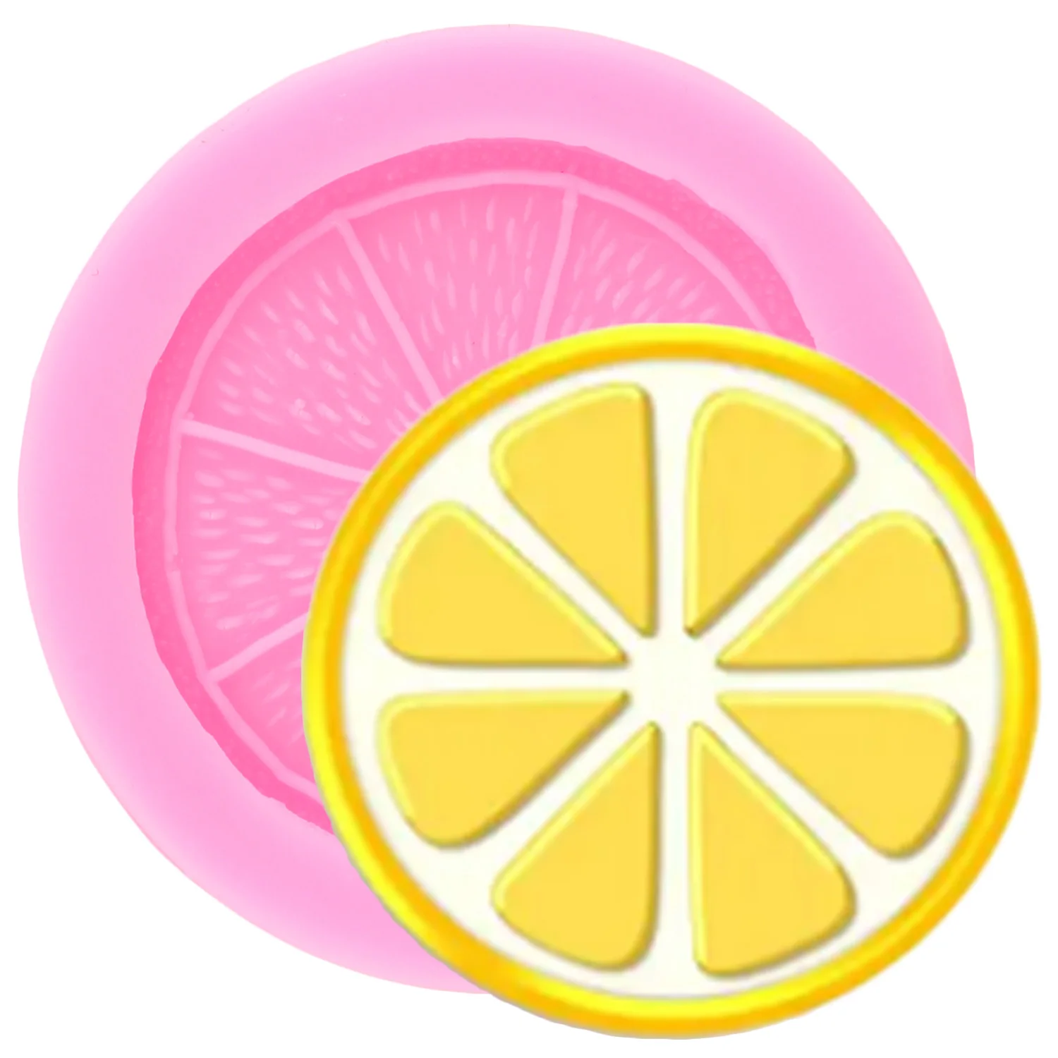 Lemon Fondant Mold Summer Fruit Flower Silicone Candy Chocolate Mold Lemon Slices Resin Mold Cupcake Topper Cake Decorating Tool