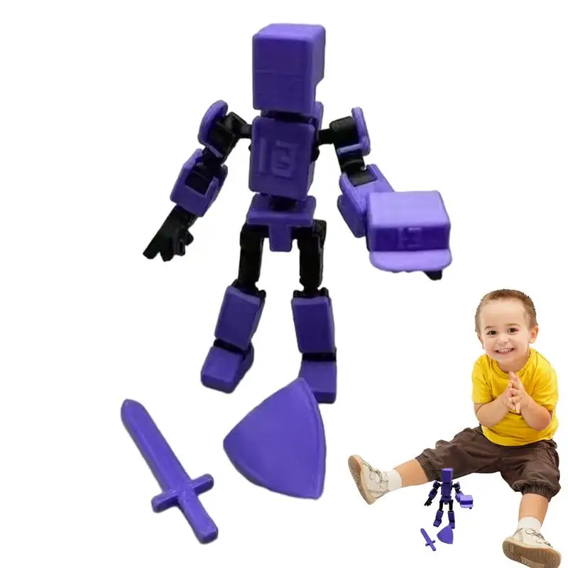 Joint Movable Action Figures 3D Printed Multi-Articular Action Figures Body Activity Robot Desk Robot Toy Multi Joint Movable To