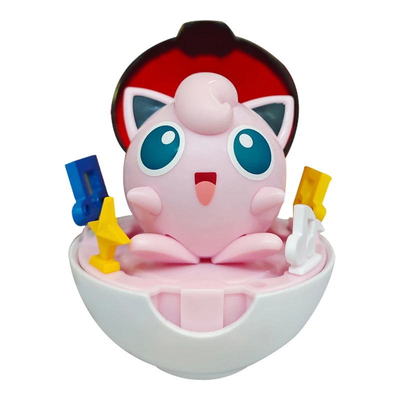 Pokemon Figur Bulbasaur Eevee Charmander Squirtle Pikachu Piplup Cubone Mimikyu Jigglypuff Pokeball Spielzeug Ornament Puppe