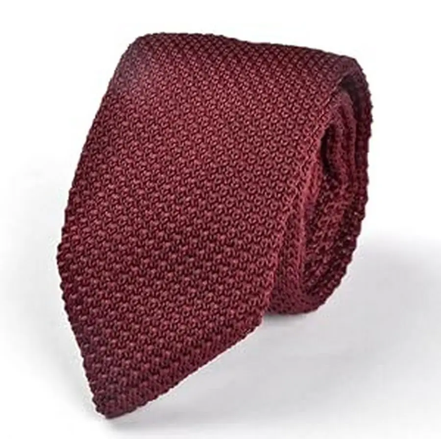 Men's Tie Knitted Red Green Navy Blue knitted Necktie For Men Narrow Slim Skinny Knit Cravate 5.5cm Ties Business Wedding Gift