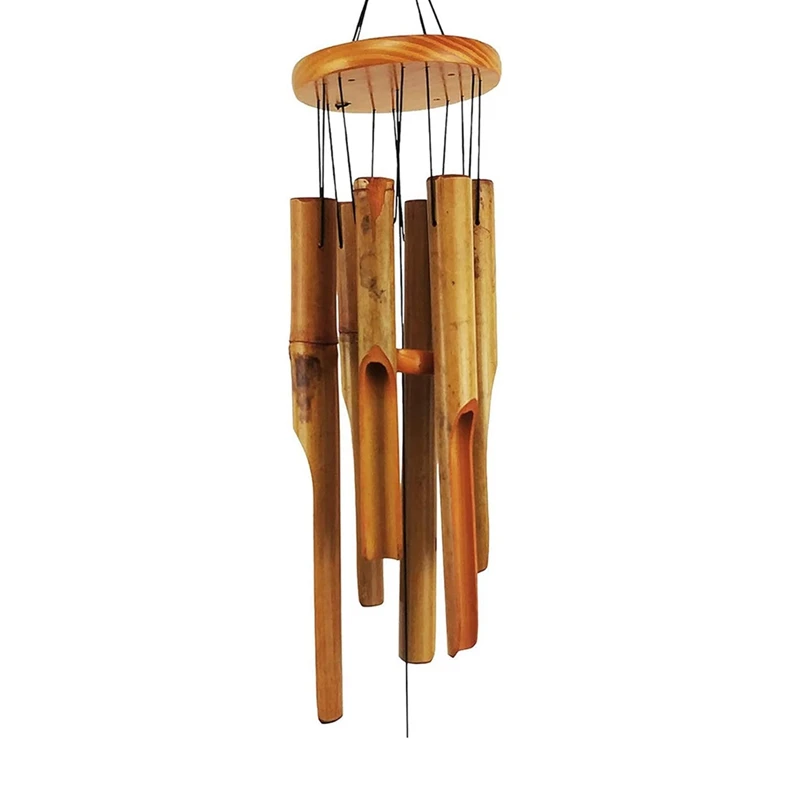 Bamboo Wind Chimes. 38 Inch Outdoor Indoor Hanging Decorative Wind Chimes. Has A Natural Soothing And Pleasant Sound