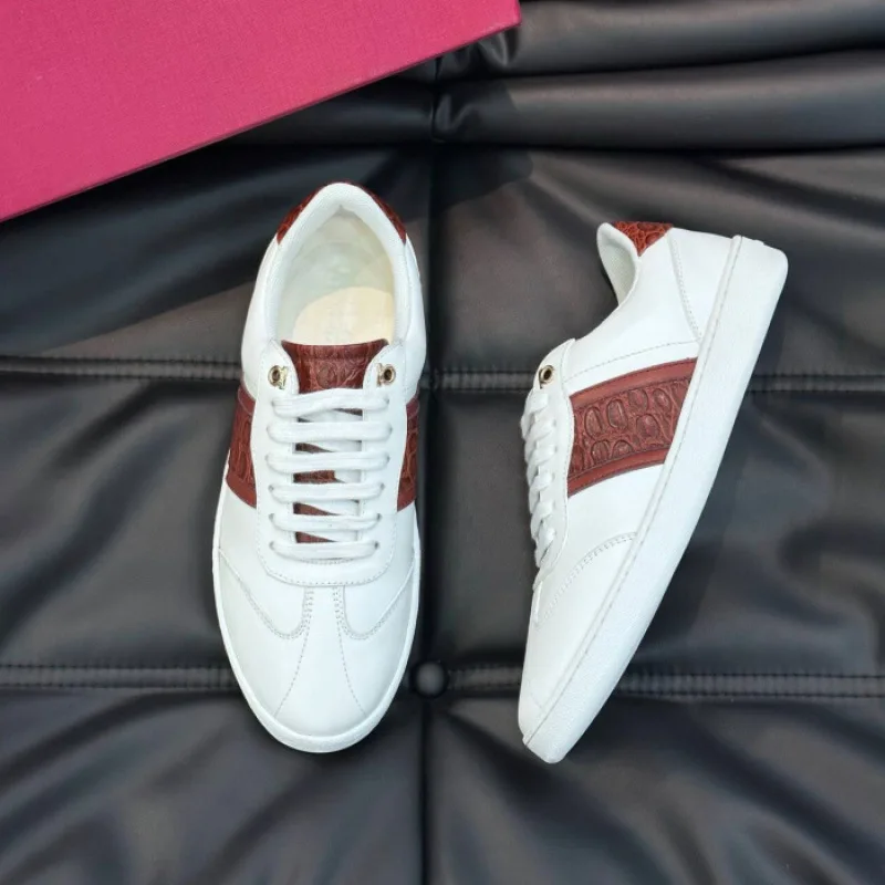 

New Trendy Unisex Genuine Leather White Sneakers – Breathable Casual Skate Shoes for Men and Women