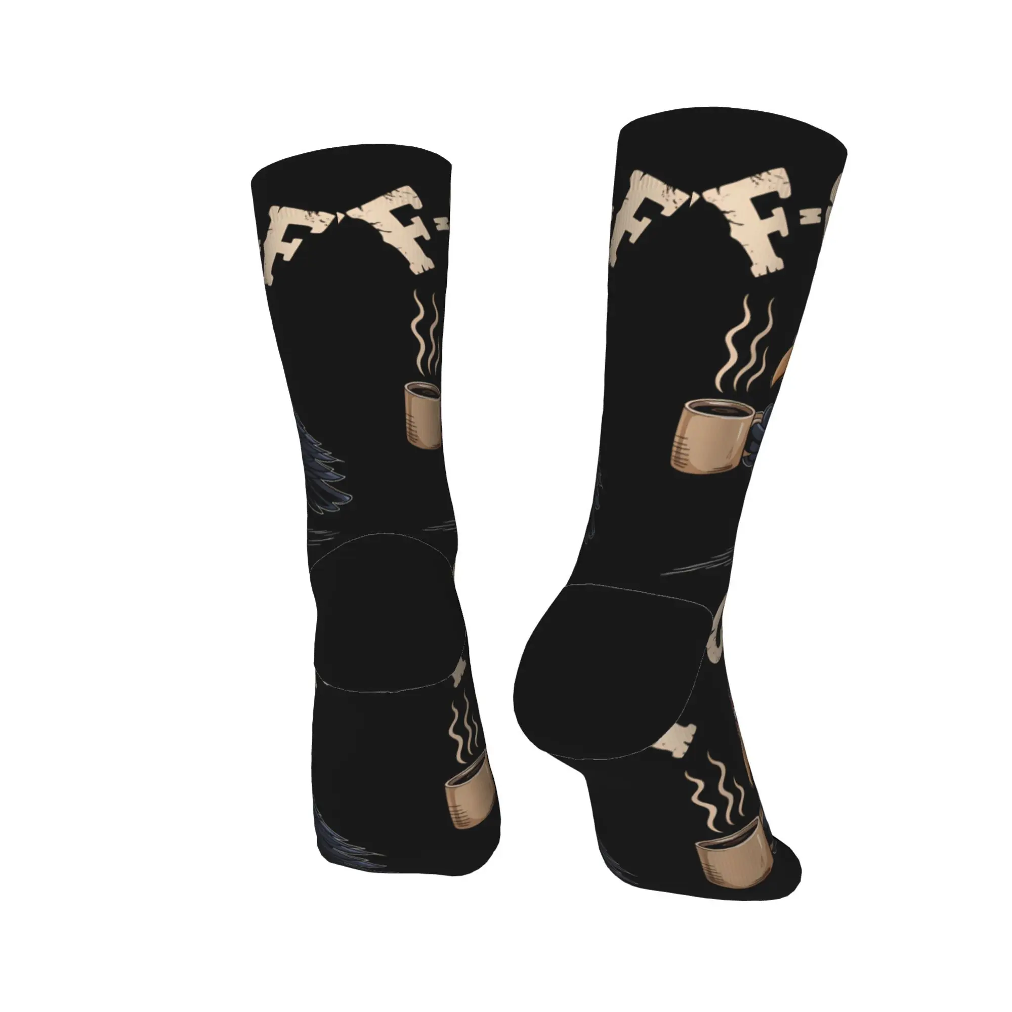 Divertenti calzini FCAWF di pollo F-Caw-F Calze casual da uomo Calzini sportivi da esterno traspiranti Calzini antiscivolo dal design autunnale