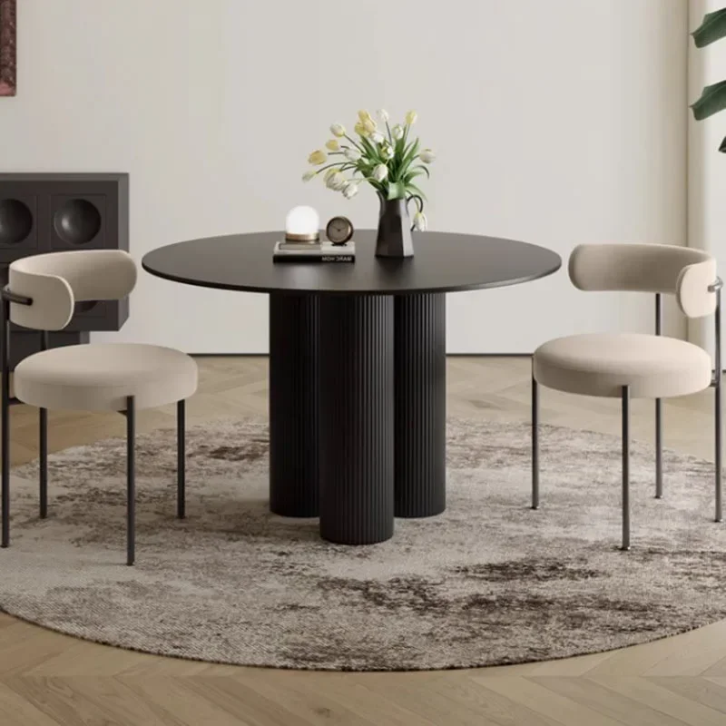 Elegant Living Room Dining Table Modern Round Sedentary Balcony Dining Table Nordic Design Home Furniture