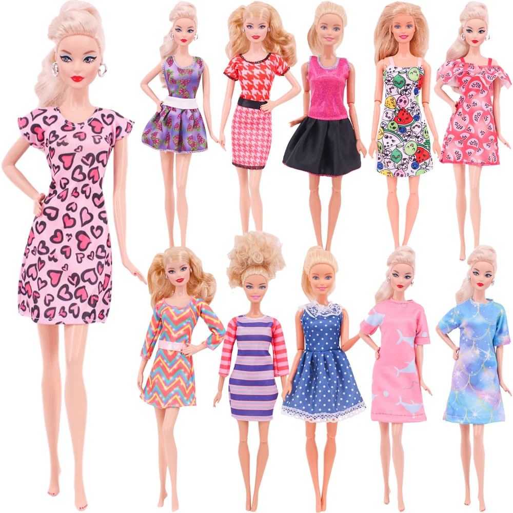 Doll Clothes Cute Daily Dresses Multi-Pattern Pretty Skirt Fashion Outfit For 30CM&1/6 BJD Doll Accessories,Girl Toys Gift DIY