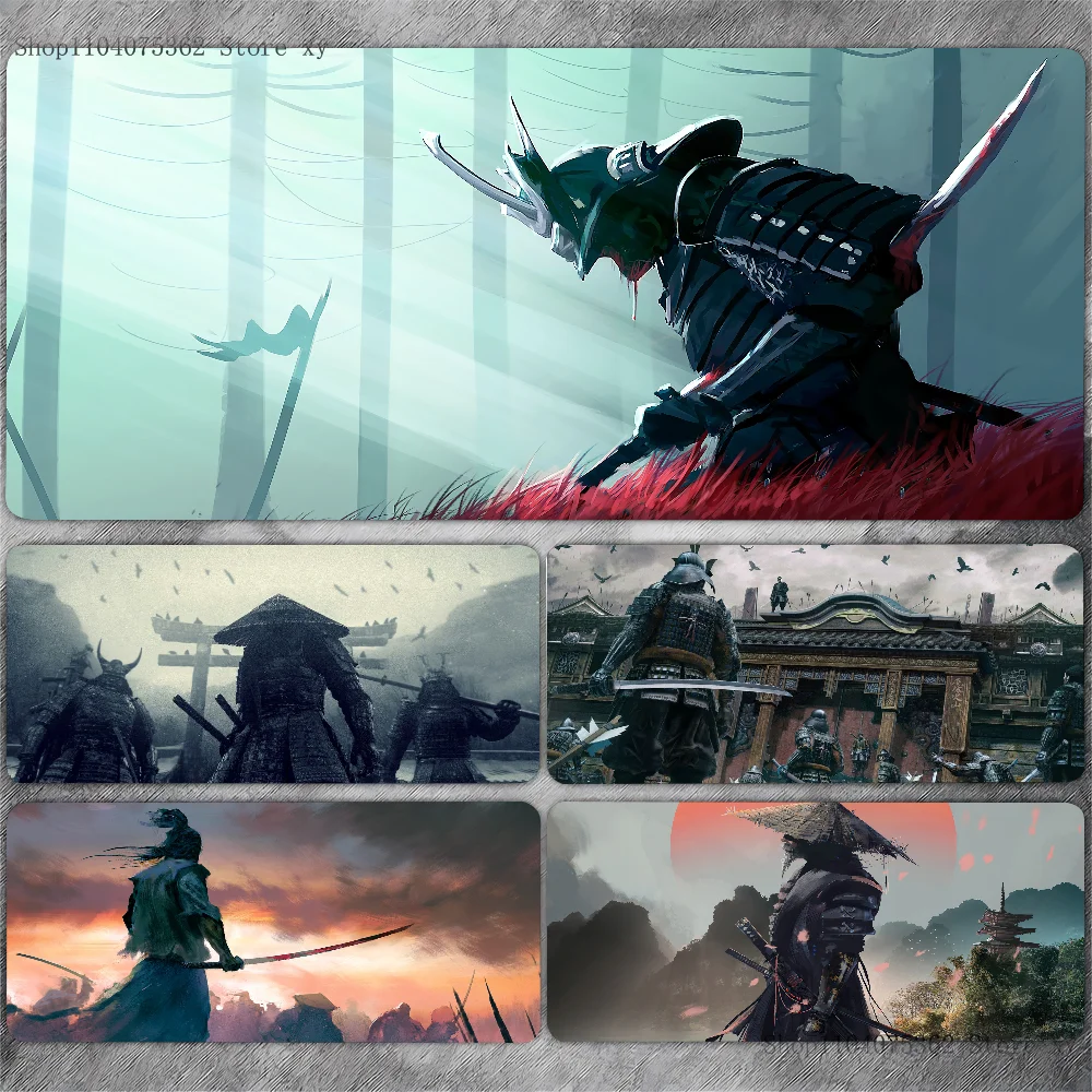 S-Samurai W-Warrior Non-slip Mouse Pad Suitable For Office Computers Laptops E-sports Game Desk Mats XXL Keyboard