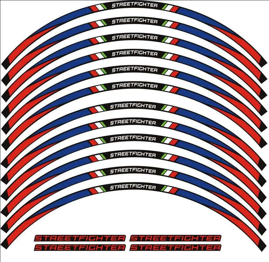 

Wheels Hub Stickers Motorcycle Accessories Reflective Decals Stripes For Ducati Streetfighter 848 V4 V4S V2 V2S