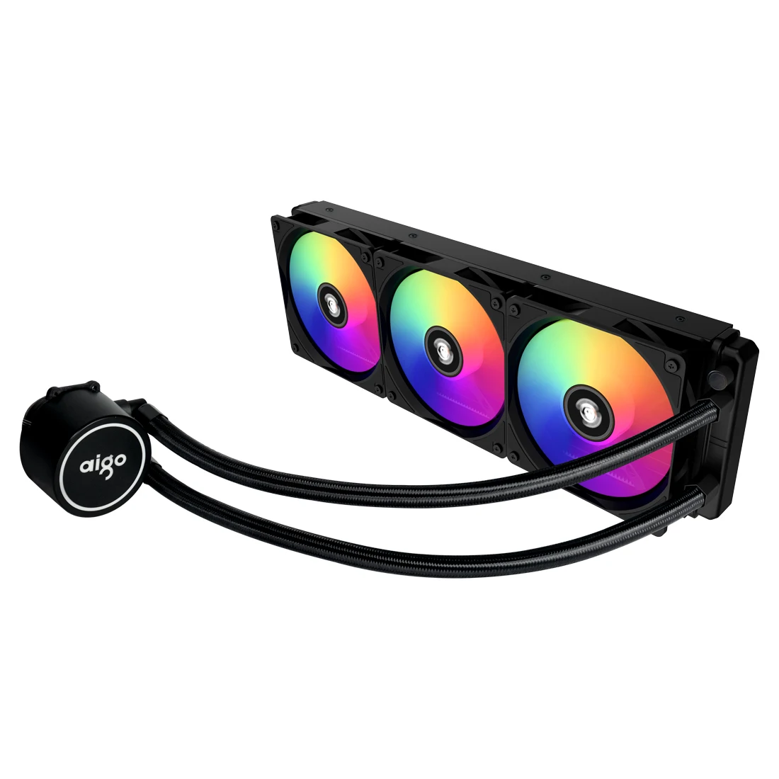 AIGO nước mát CPU làm mát máy tính RGB nước làm mát tản nhiệt tích hợp CPU mát quạt tản nhiệt LGA 1700/1151/2011/AM3 +/AM4