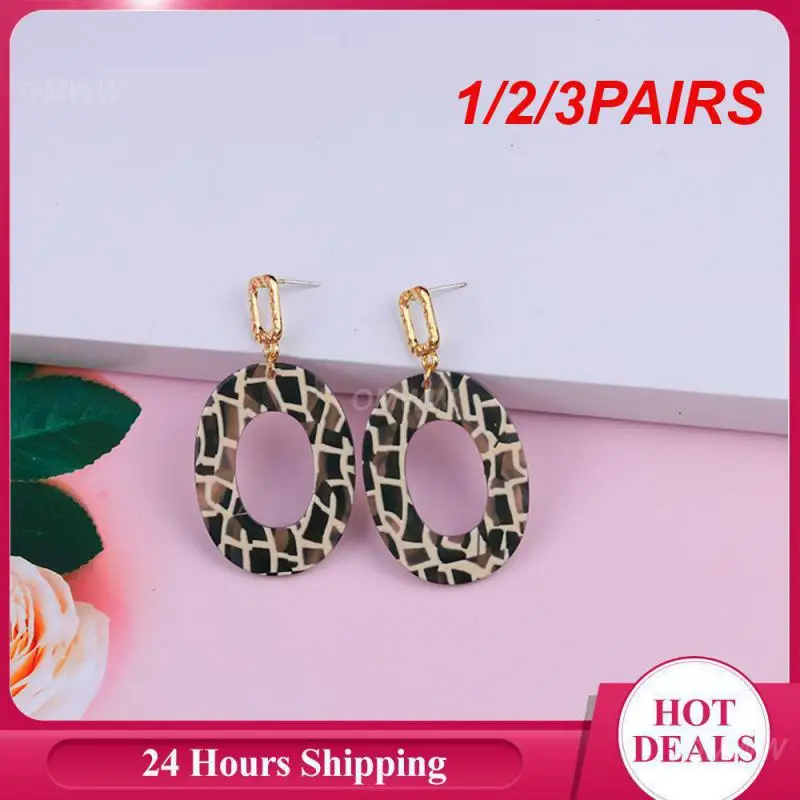 1/2/3PAIRS Fashion Earrings Eye-catching Accessories Chic Unique Geometric Round Earrings Versatile Earrings Ladies Jewelry