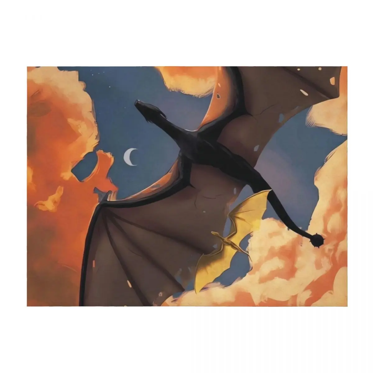 

Fourth Wing Iron Flame Throw Blanket blankets and throws Luxury Brand Decorative Sofas Blankets