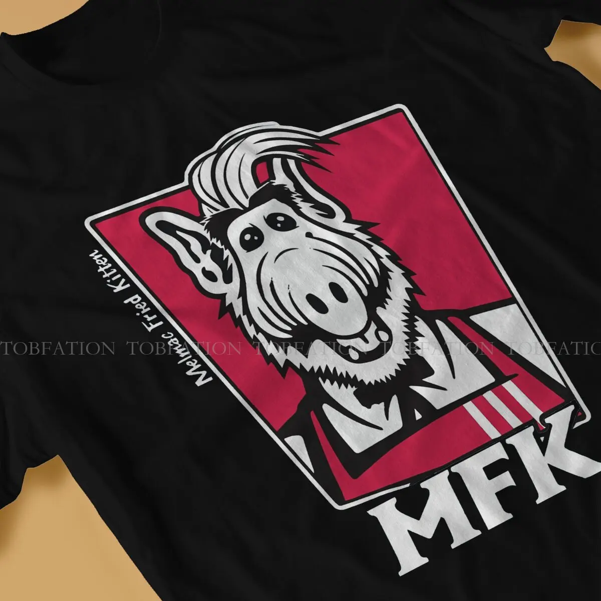 Melmac Fried Kitten MFK Classic ALF T Shirt Classic Fashion Large Crewneck TShirt Harajuku Men\'s Tops