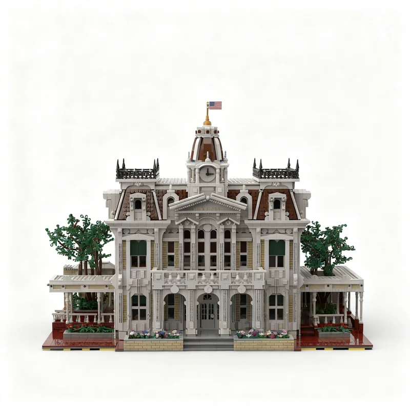 14083pcs MOC Disnay Magic Kingdom City Hall Model Toys Building Blocks Christmas Gift Construction Brick Art Creative Collection
