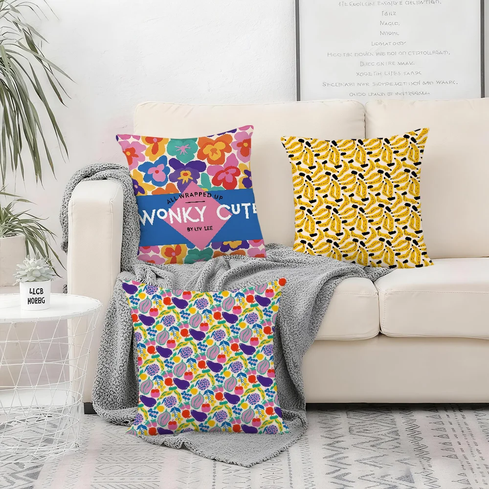 Illustrator L-Liv L-Lee Cushion Cover Bedroom Sofa Decorative Home Car Portable Cushion Cover with Zipper Soft Pillowcase