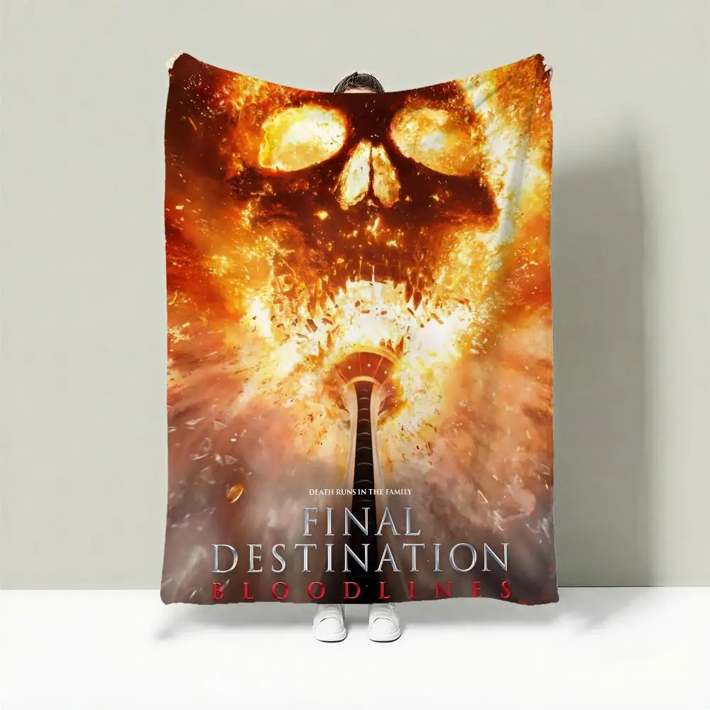 

Movie F-Final Destination Throw Lightweight 240g Flannel Blanket Soft Skin-friendly for Summer Cooling