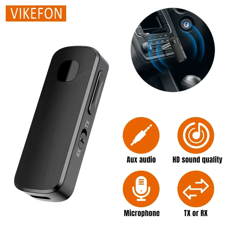 VIKEFON Bluetooth 5.4 Audio Receiver Stereo 3.5mm AUX Jack Bluetooth Adapter Car Transmitter Wireless Speaker Headphone Adapter