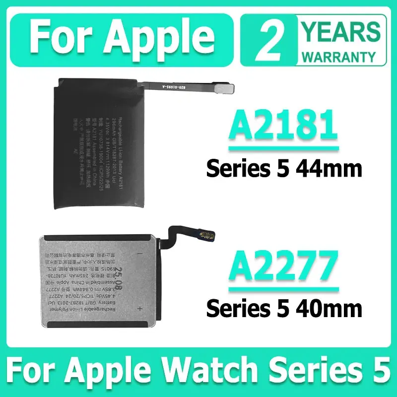 High Quality A2181 Battery For Apple Watch Series 5 44mm Battery A2277 For Apple watch Series 5 40mm + Free Tools