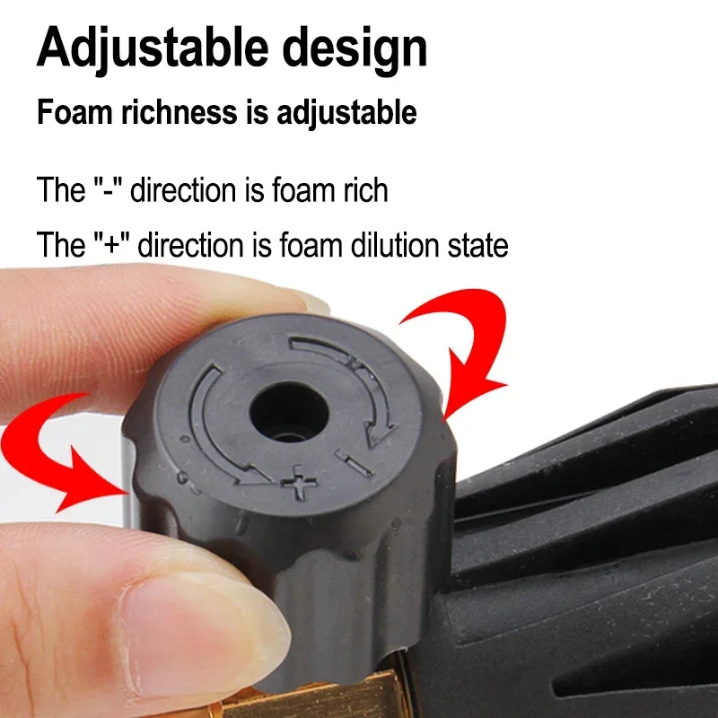 Foam Cannon & Washer Gun Kit 1/4'' Quick Connect, Hose Adapter Compatible Karcher Nilfisk Bosch for Car Wash