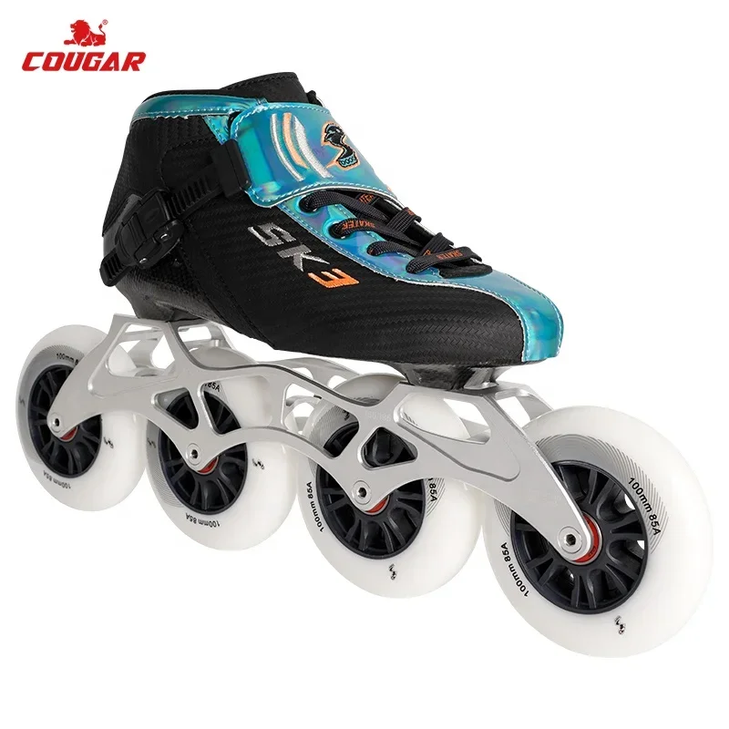 SK3 Carbon Fiber Speed Skates Patines Inline Professional 3 4 wheels Skates Shoes For Advanced Skater