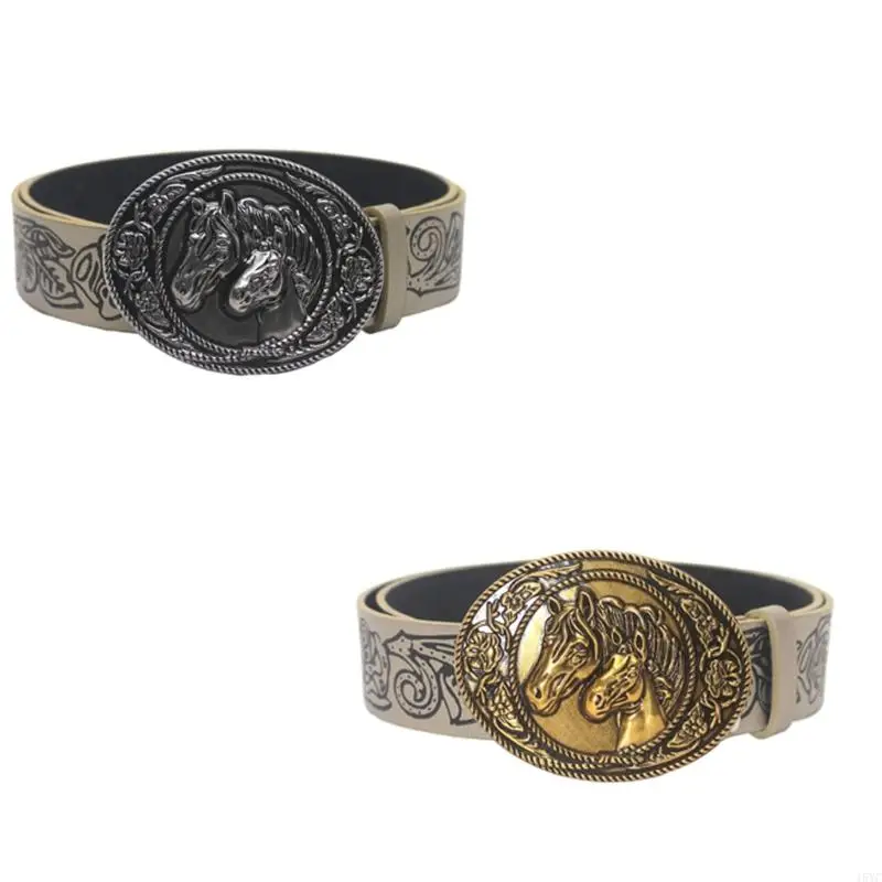 15YC kinh doanh giải trí nam kim loại Buckle Bỉ PU da da quần jean Belts Western Cowboy