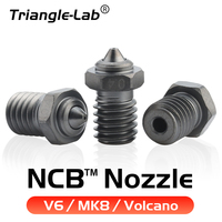 Trianglelab NCB™ Nozzle V6 VOLCANO MK8 DLC Bimetal Hardened Steel Copper Alloy Diamond-like coating  Wear Resistant for voron 3D