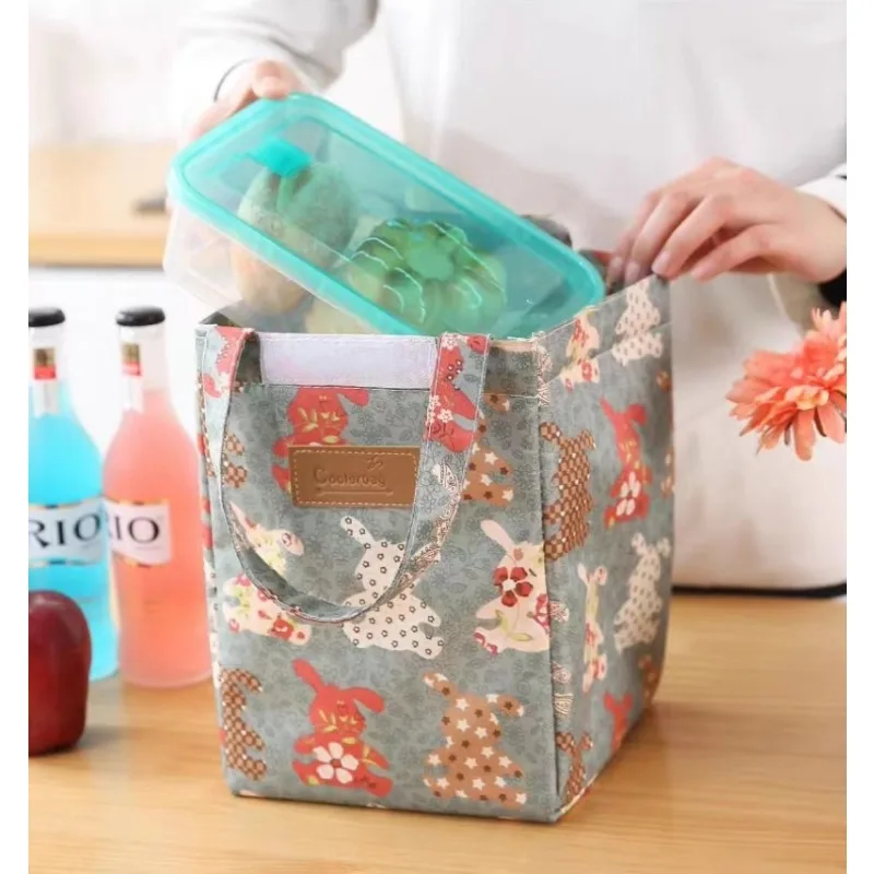 Borsa per il pranzo addensata in foglio di alluminio isolante per imballaggio portatile per studenti Borsa per il pranzo resistente all\'acqua per