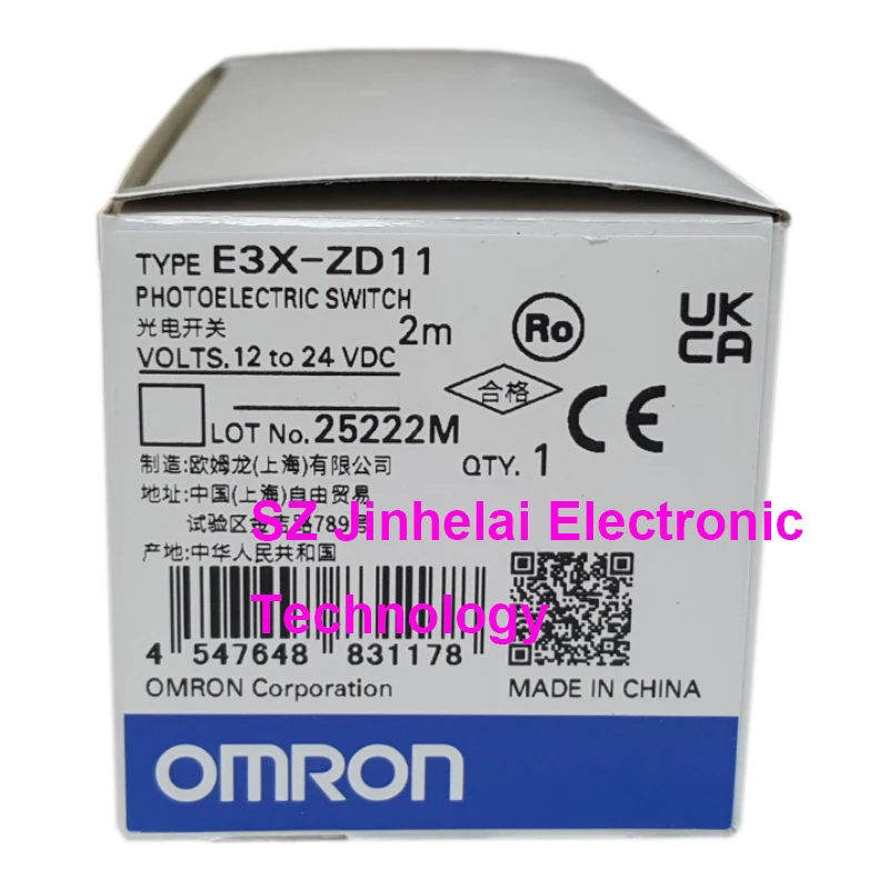 Imagem -02 - Amplificador de Fibra Óptica Omron Interruptor Fotoelétrico 1224v dc 2m E3x-zd11 100 Novo e Original