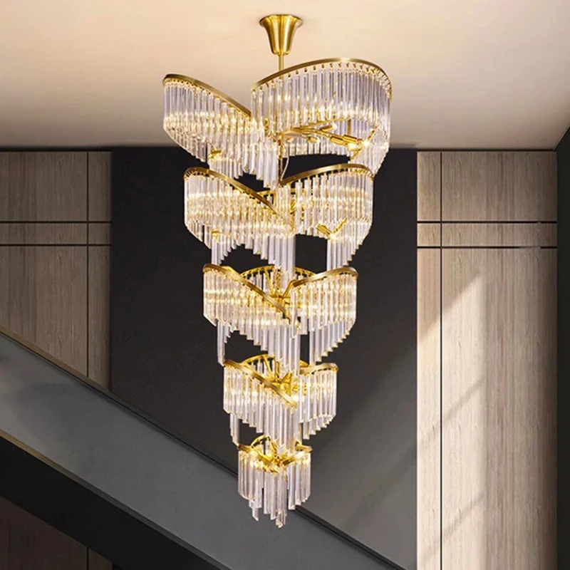 

Modern home decoration salon lamps for living room smart crystal Pendant lights dining room indoor lighting Hotel lobby