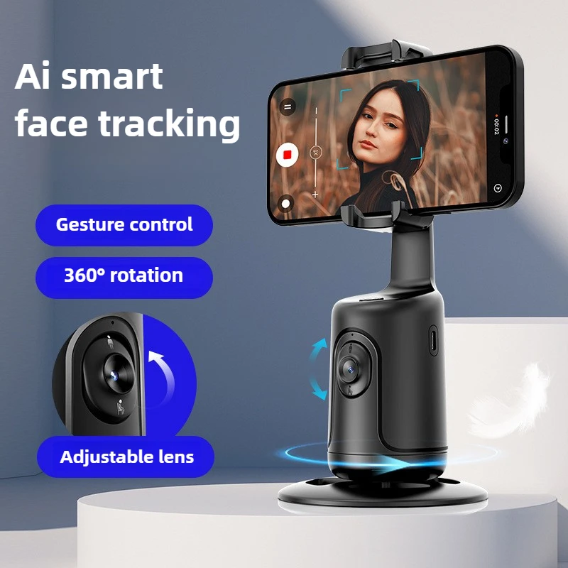 

360 Rotation Handheld Gimbal Following Shooting Mode Anti Shake Video Record Stabilizer For Smartphone Handheld Gimbals Holder
