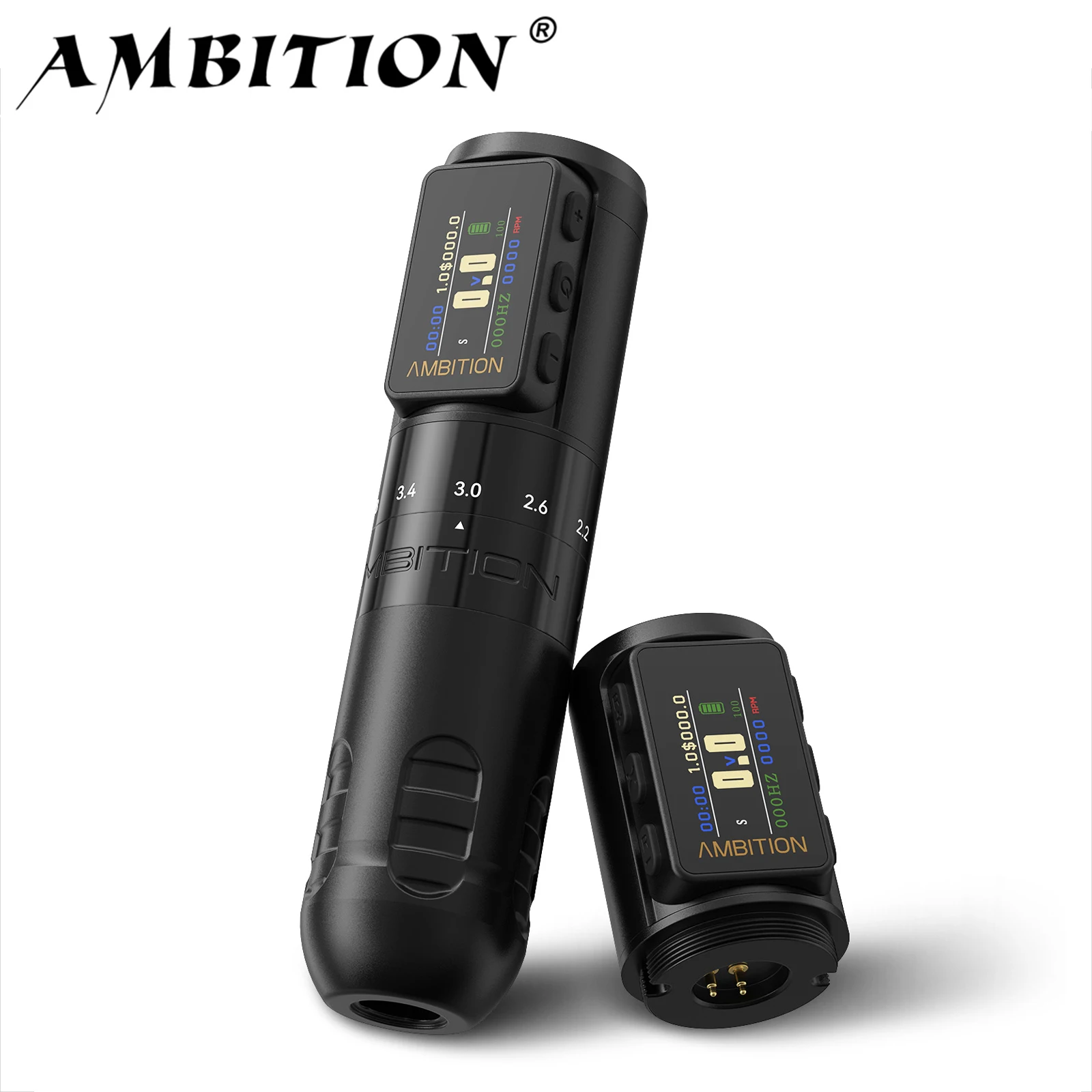 

Беспроводная тату-машинка Ambition Paco 2025 с регулируемым ходом 2,2–4,2 мм, профессиональная аккумуляторная ручка, бессердечный двигатель с татуировкой