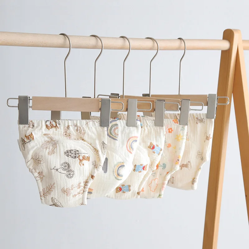 Washable Baby Training Pants Cotton Diapers Bubble Gauze Nappy Breathable Reusable Children's Underwear Toddler Cloth Diapers