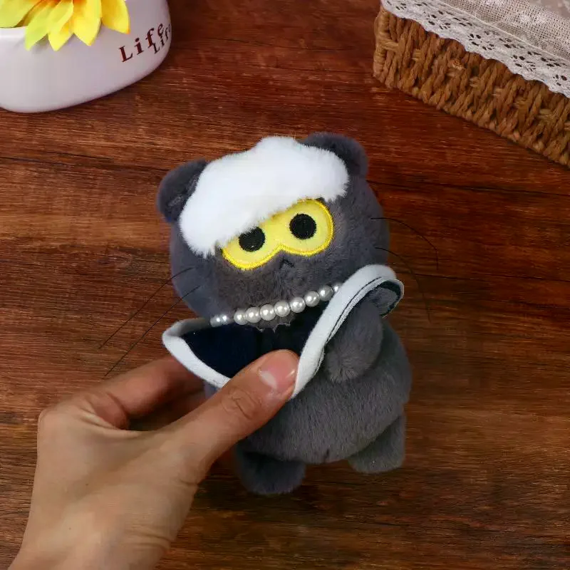Entzückendes GD Zoa Kpop Plüschtier, weiche Puppe, Schlüsselanhänger, Cartoon, graue Katze, Taschenzubehör, Fan-Geschenk
