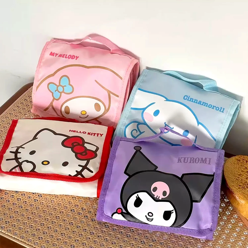 Travel Accessories For Japan Trip - Genuine Sanrio Foldable Makeup Bag Kuromi