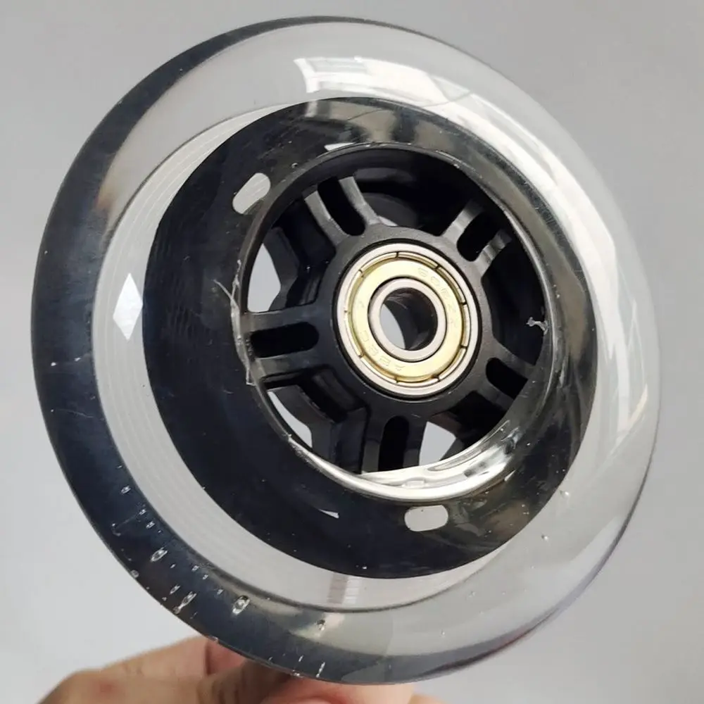 Durable 100mm Polyurethane Wheel High Elasticity PU Replacement Accessories For Roller Skates Scooter Cart Wheels