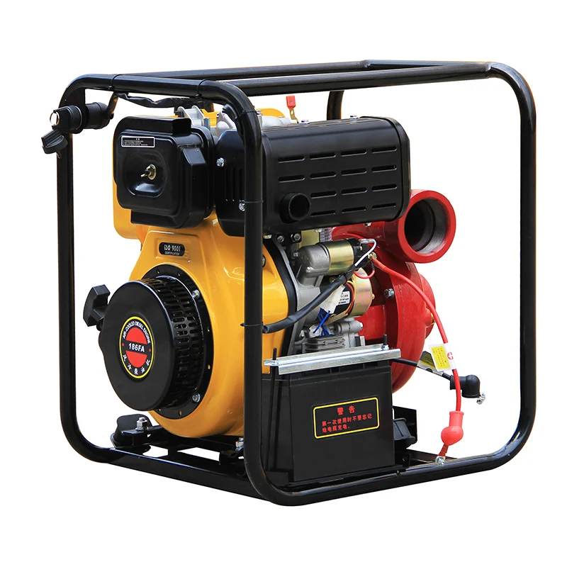 TAVAS DP30HCI 186F 3 polegadas ferro fundido vermelho bomba de água de alta pressão motor bomba de água agrícola